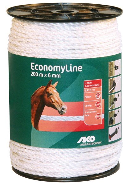 AKO Corde de clôture EconomyLine, 200m x 6mm