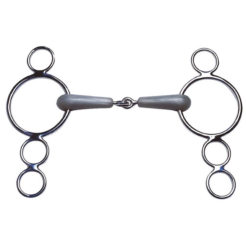 Feeling Flexi kaksinivelinen gag-kuolain, 3-renkaiset poskivarret