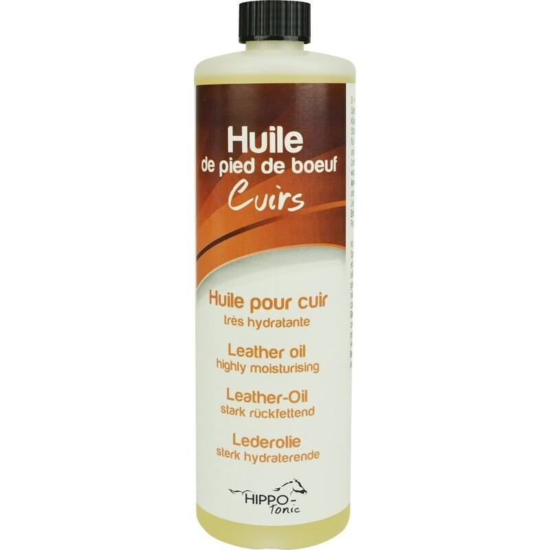 Lotion pour cuir Hippotonic avec véritable huile de pied de bœuf 500ml