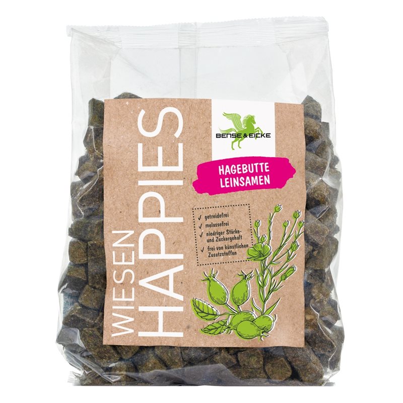 Bense & Eicke Happies hestesnacks hyben/hørfrø 1 kg