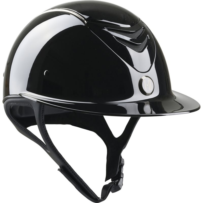 One K Avancé Riding Helmet, Glossy Top, Chrome Pipe