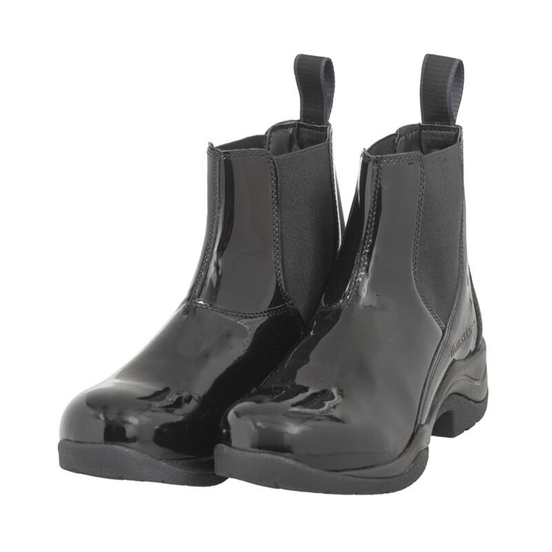 Wahlsten Vinny Jodhpur Boots, Black Shiny Leather