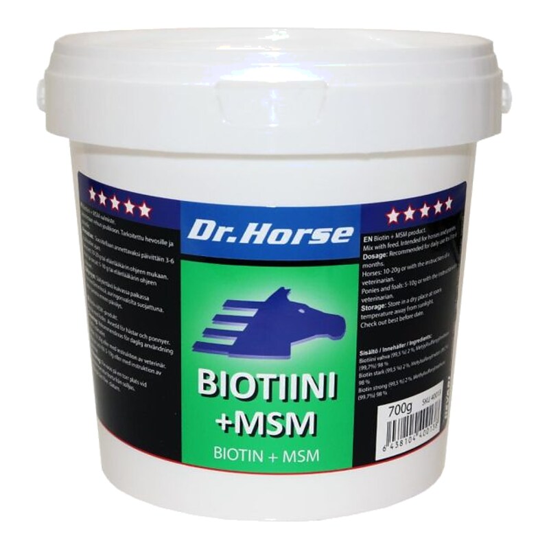 Dr. Horse Biotiini+MSM jauhe 700 g