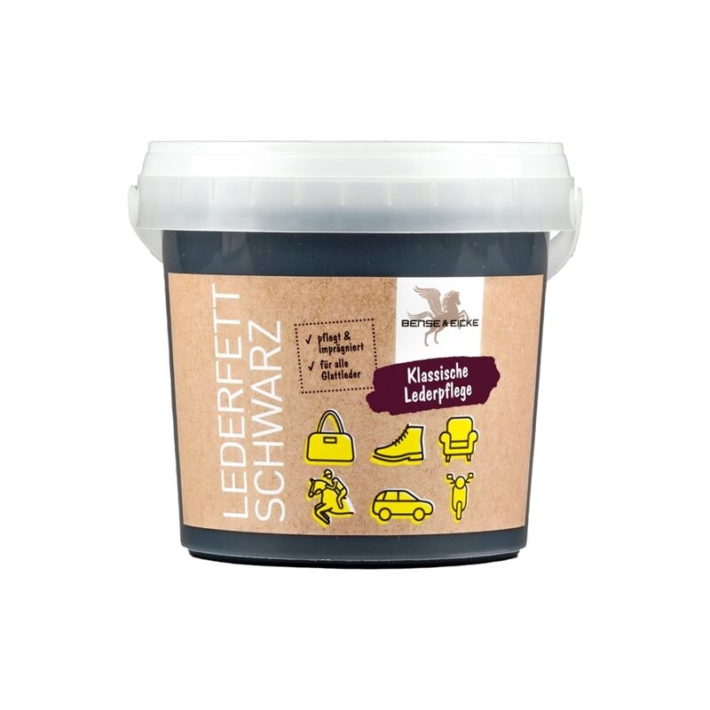 Bense & Eicke Læderfedt Sort, 500 ml