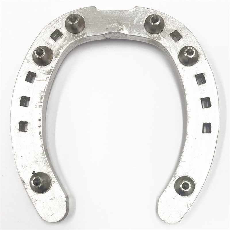 S/shoe Aluminium w/ fixed studs, hind (pcs)