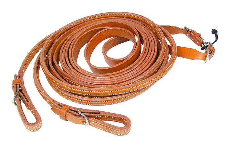 Guides d’attelage cuir Walsh, coutures arrondies