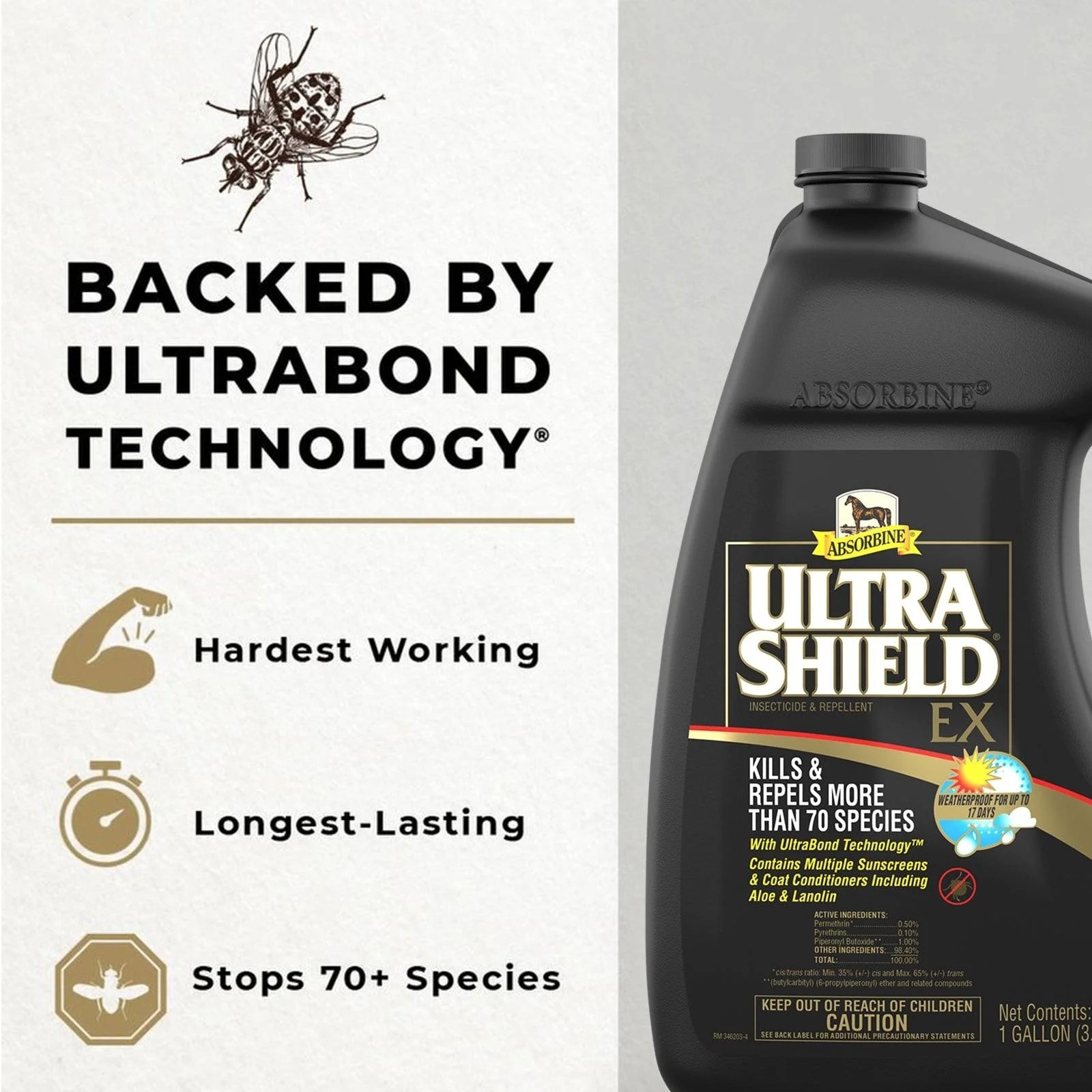 Absorbine Ultra Shield, svart, 946ml
