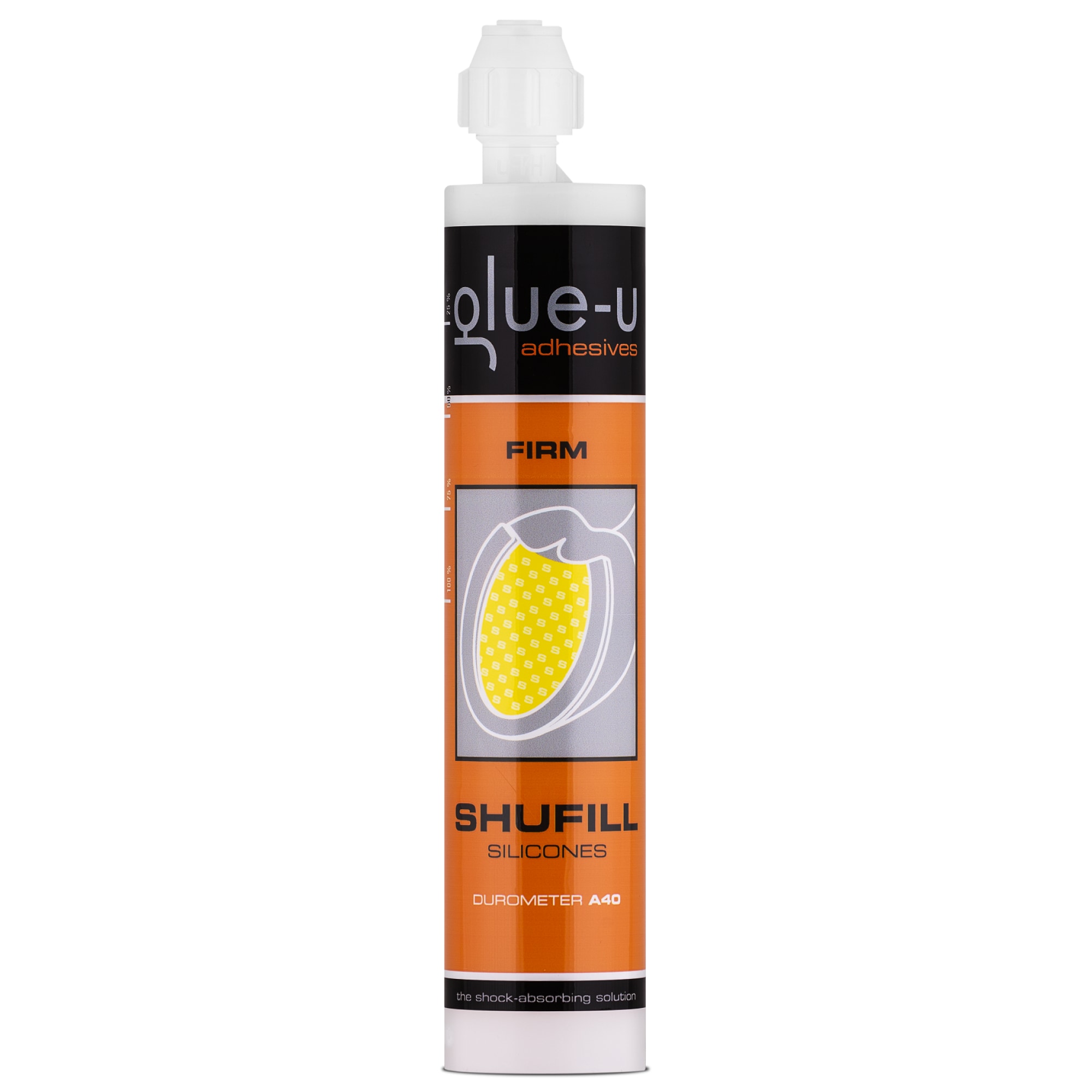 Glue-U Shufill Silicone 250ml, yellow