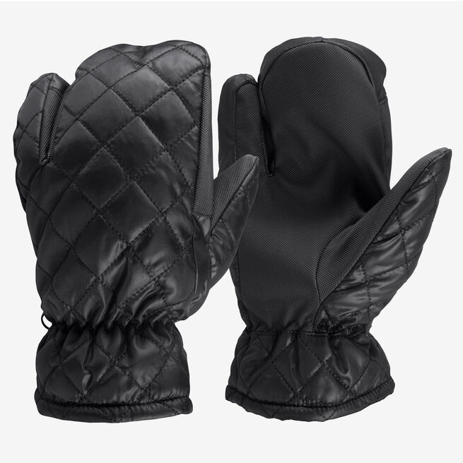 Horze Quilted 3-Finger Winter Riding Gloves with Rein Grips and Finger Pocket