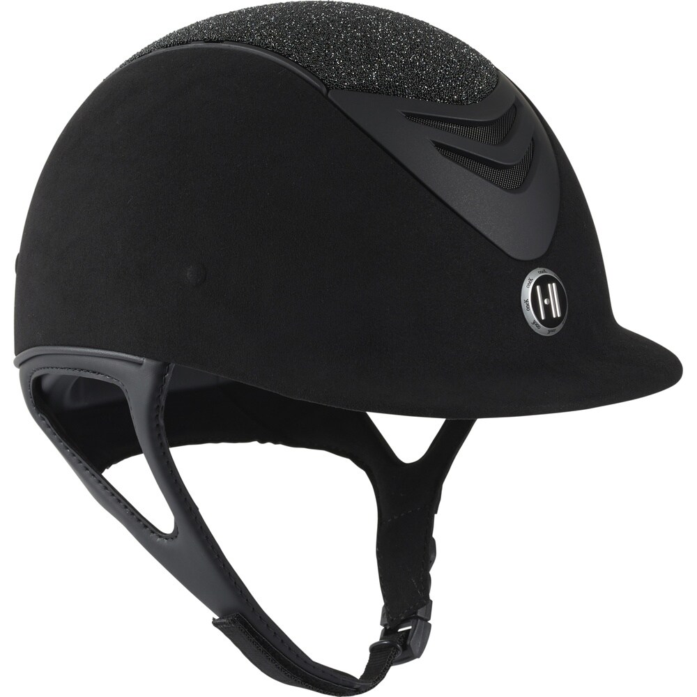 One K Defender Elegant Riding Helmet, Chamude with Glitter Top