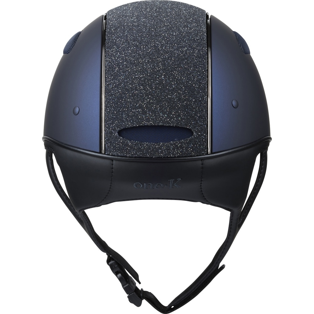 One K Defender Pro Riding Helmet, Glitter Top, Chrome Pipe