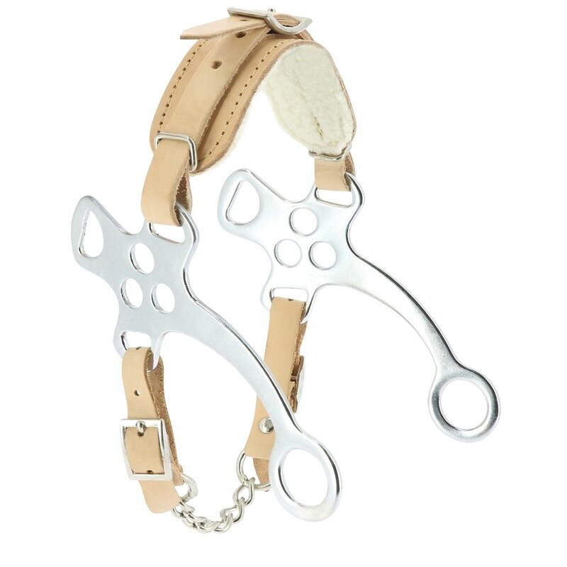 Feeling Hackamore Leer / Schapenbont neusriem