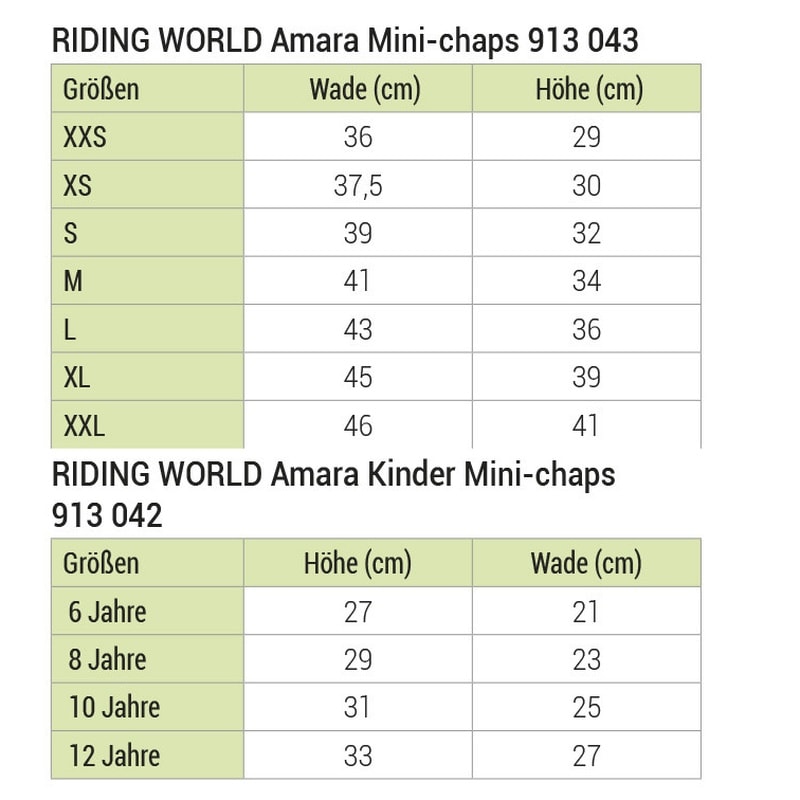 Riding World Amara Mini-Chaps
