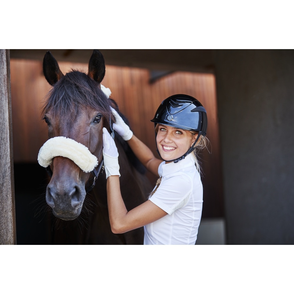 One K Avancé Riding Helmet, Glossy with Shimmer Effect