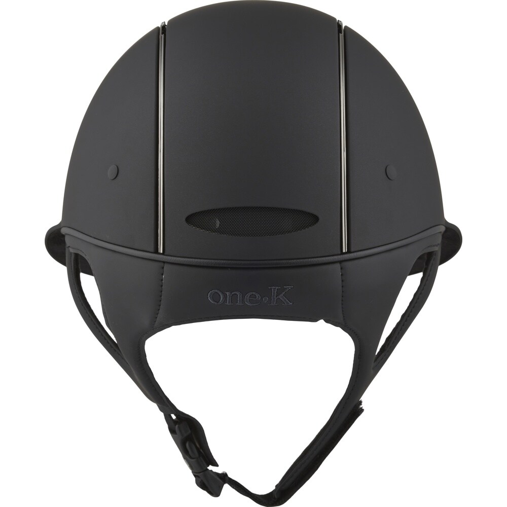 Kask jeździecki One K Avancé, matowy wierzch, front/chromowana rura