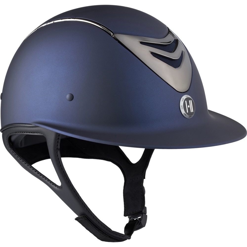 Kask jeździecki One K Avancé, matowy wierzch, front/chromowana rura