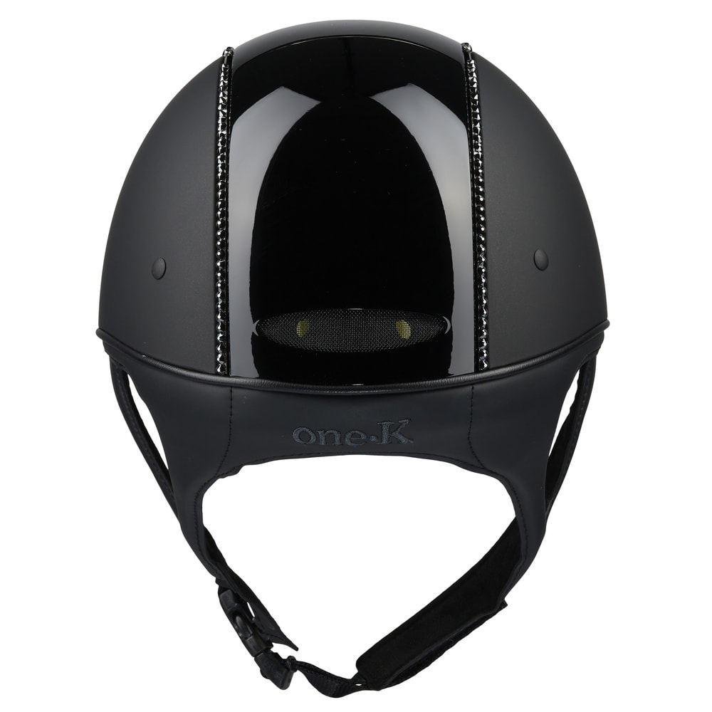 One K Mips Defender Riding Helmet, Glossy Top, Swarowski Pipe