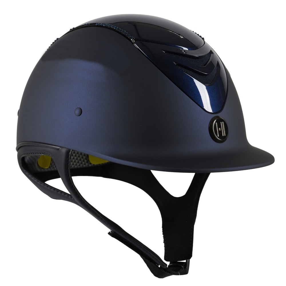 One K Mips Defender Riding Helmet, Glossy Top, Swarowski Pipe
