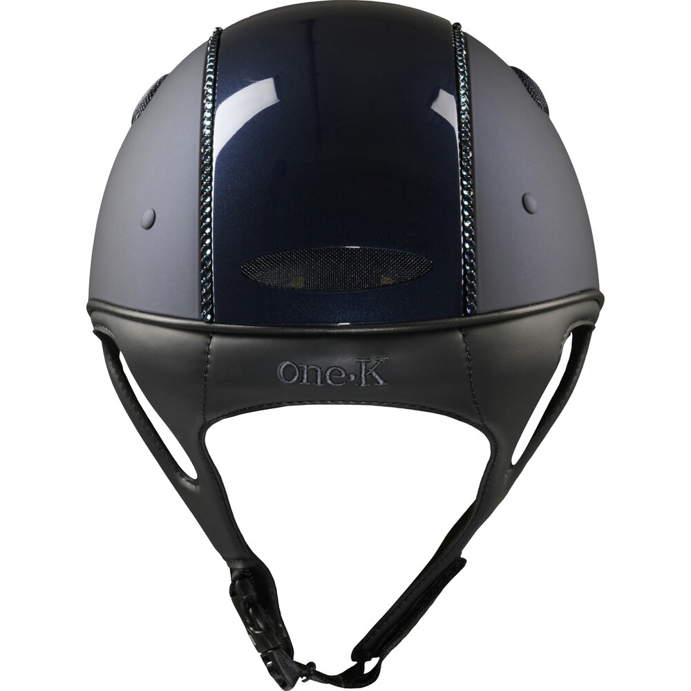 One K Mips Defender Riding Helmet, Glossy Top, Swarowski Pipe