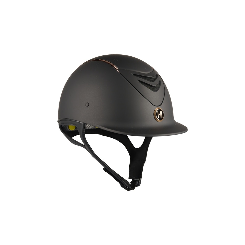 One K Mips Defender Casco da Equitazione, Finitura Opaca, Bordo Oro Rosa
