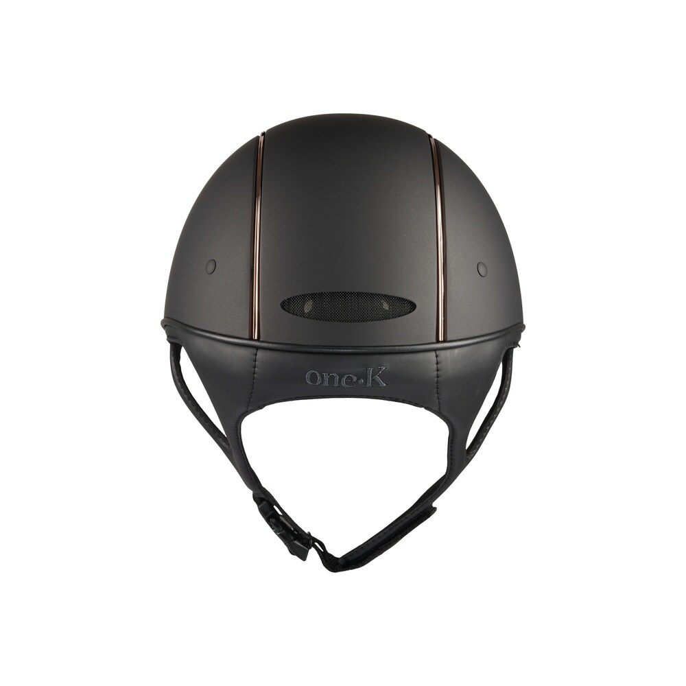 One K Mips Defender Casco da Equitazione, Finitura Opaca, Bordo Oro Rosa
