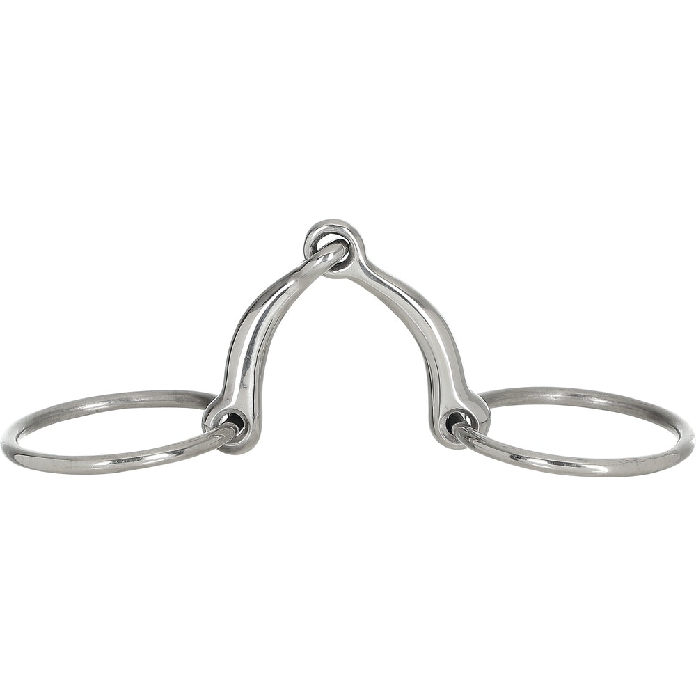 HorseGuard Anur Curved Snaffle Bit Silver 14mm