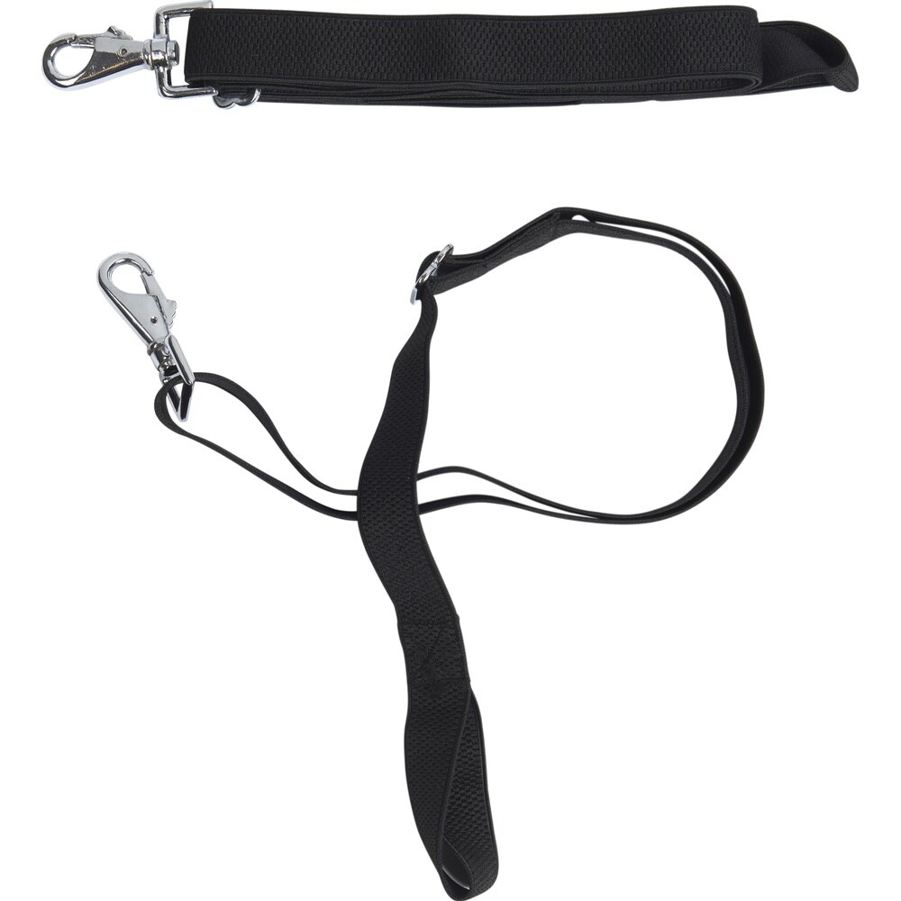 Sangles De Jambe élastiques Pour Couvertures De Cheval – Lot De 2 Pièces Noires – Réglables Et Sécurisées Avec Mousquetons Doubles – Pour Chevaux