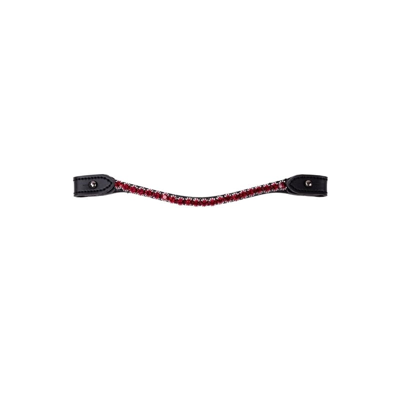 My Hobby Horse Browband, black with red stones