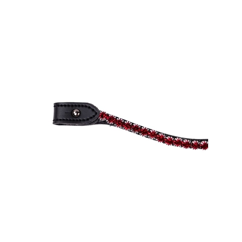 My Hobby Horse Browband, black with red stones