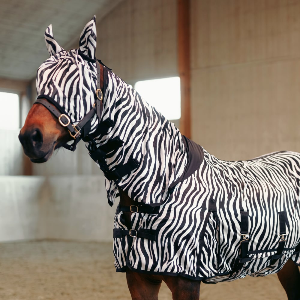 Equestrian Essentials Zebra Flyrug with Belly Flap