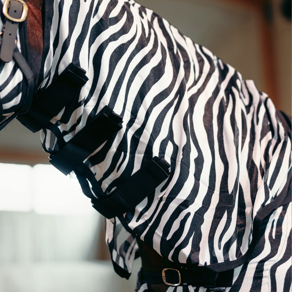 Equestrian Essentials Zebra Flyrug with Belly Flap