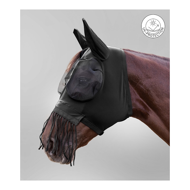 Fly Mask Puck with nose fringes