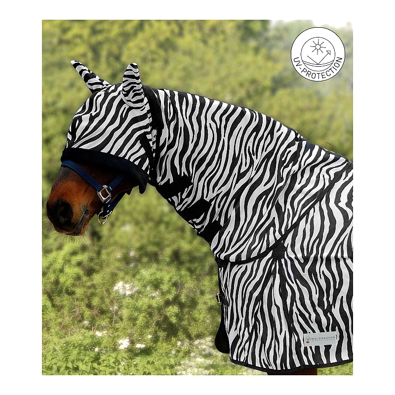 Hals til dækken i zebra-print