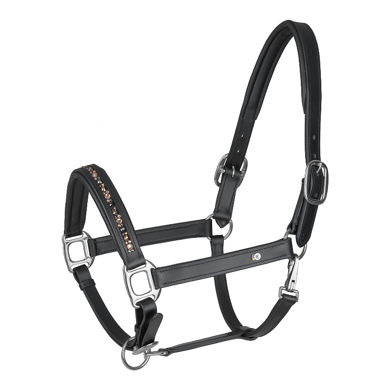 Lederen halster Crystal
