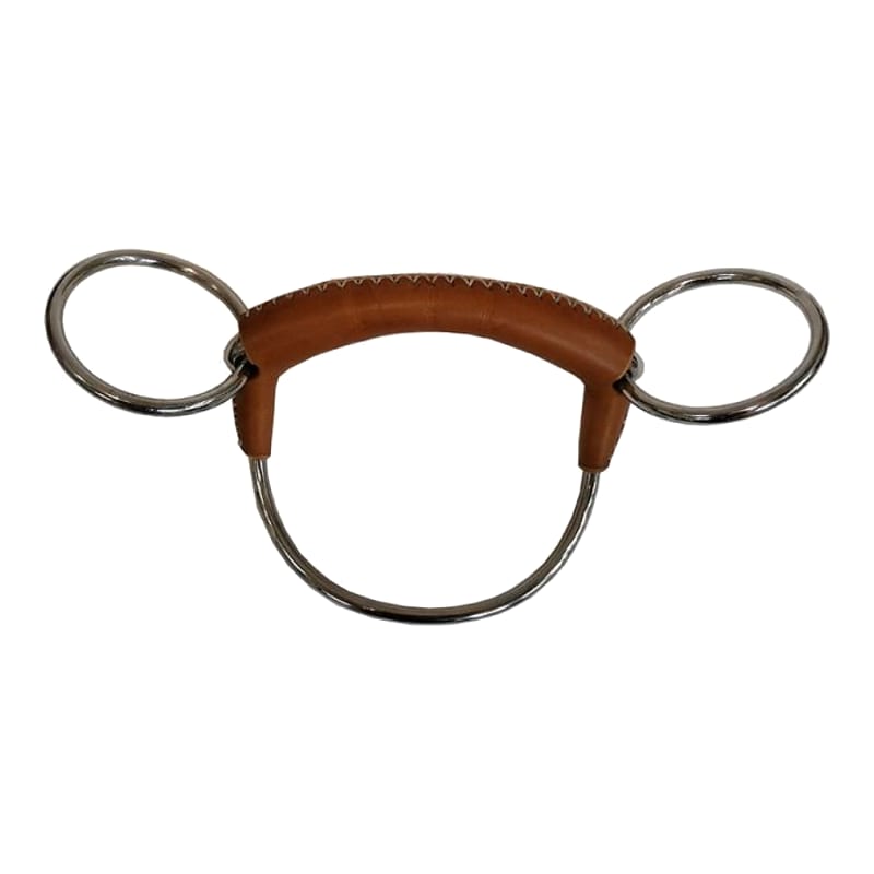Hevari Pro Steel Kandare mit gerader Stange und lederüberzogenen Anzügen, Stk.