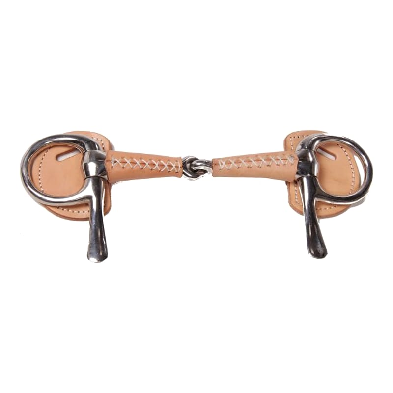 Hevari Pro Steel Trotting bit jointed leather covered