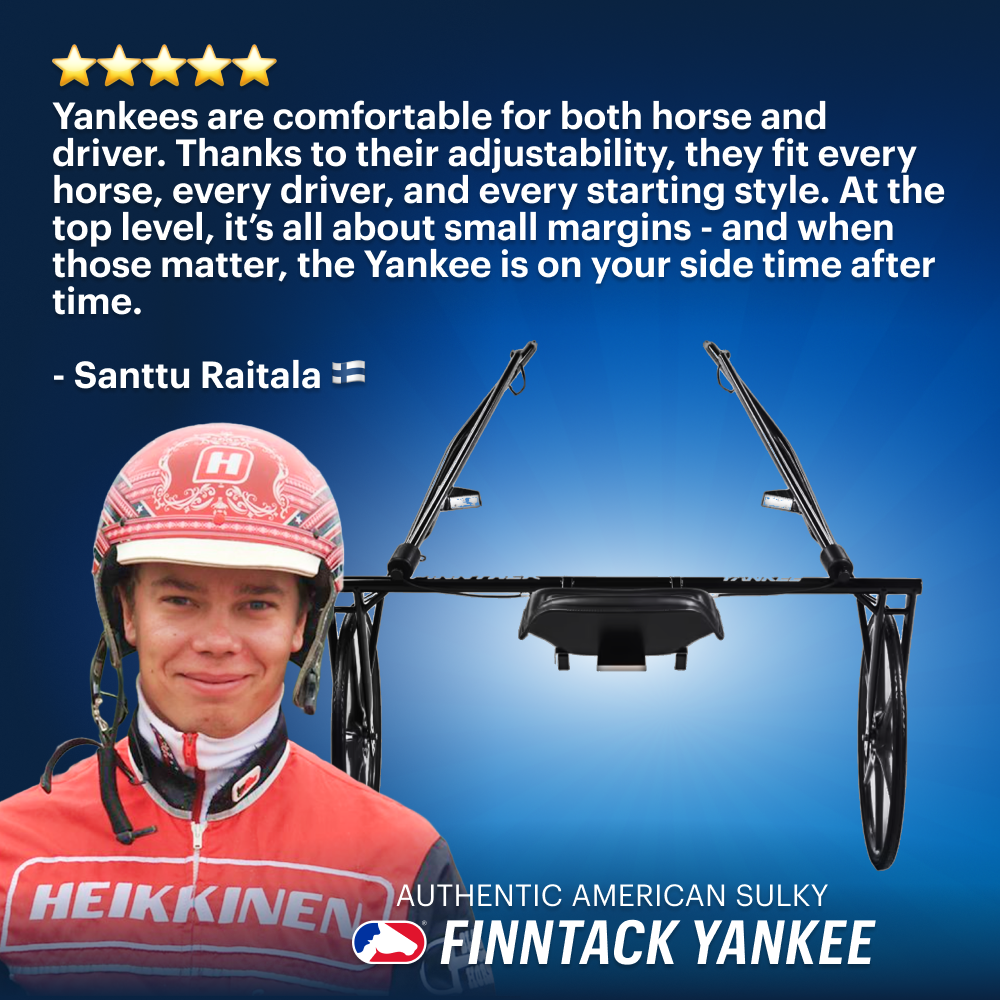 Finntack YANKEE sulky med carbon sulkyhjul 28" *(lengre leveringstid)
