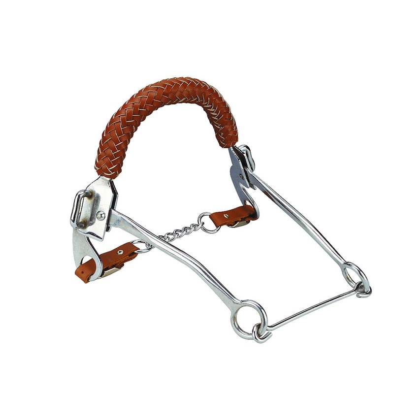 Feeling Hackamore med Flätat Lädernosband