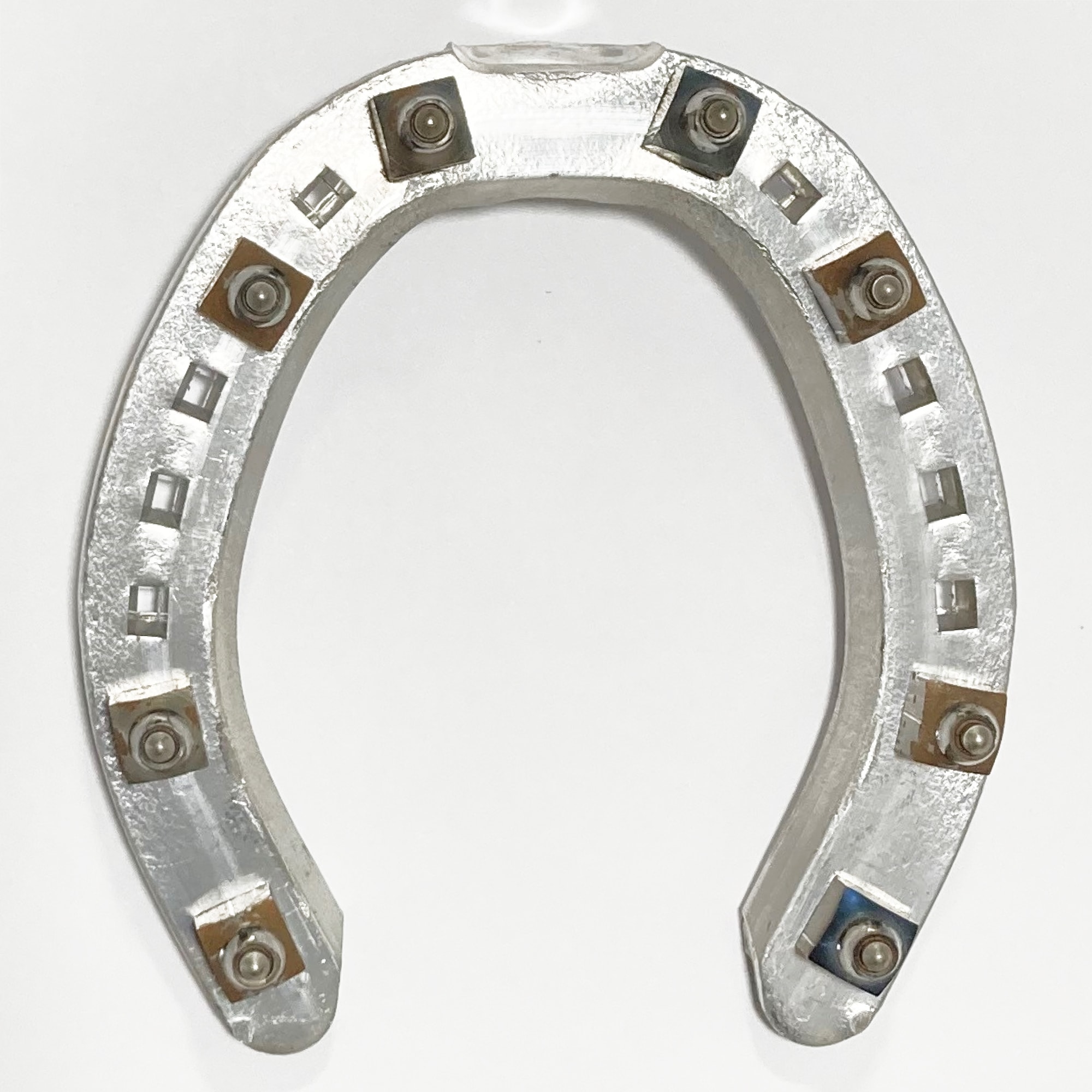 TT Goldshoe Alu Achterijzers, 19x6 met 8x14mm kalkoenen, glad (per paar)